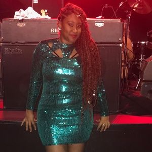 Emerald Green Sequin Dress